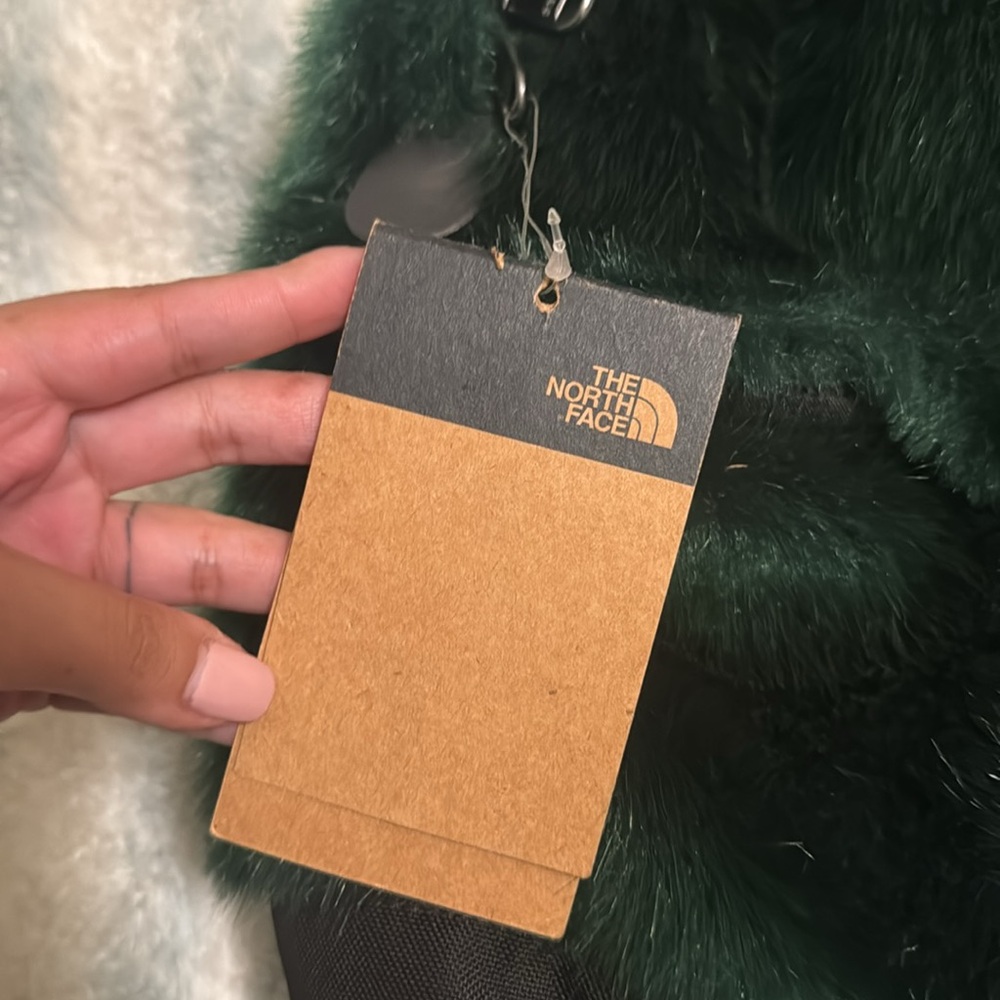 Supreme ft the north face green plush backpack new with tags - Picture 4 of 5